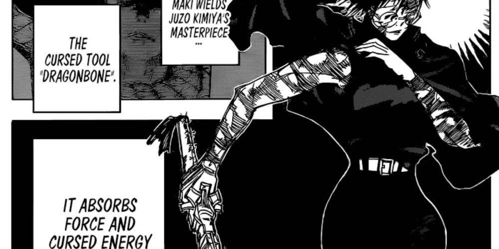 cuplikan Maki Zenin menggunakan Dragon Bone di manga Jujutsu Kaisen (dok. Gege Akutami, MAPPA/Jujutsu Kaisen)