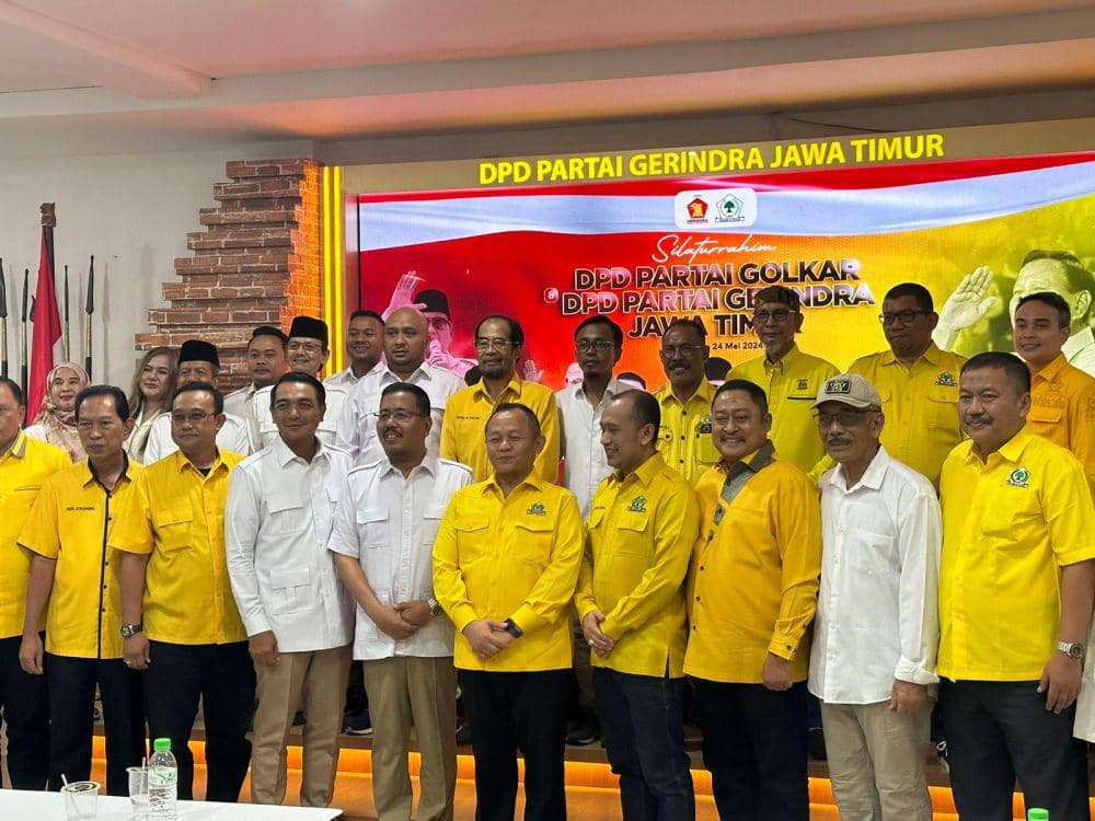 Golkar Jatim saat bertemu Gerindra bahas usung Bayu di Pilwali Surabaya, Jumat (24/5/2024). (Dok. Golkar)