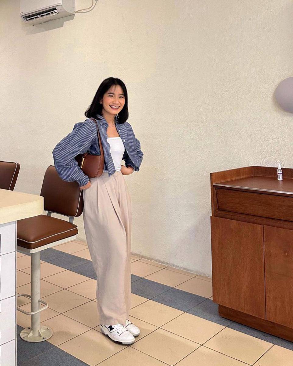referensi outfit motif stripe ala Jesica Ceren (instagram.com/jesicaceren)