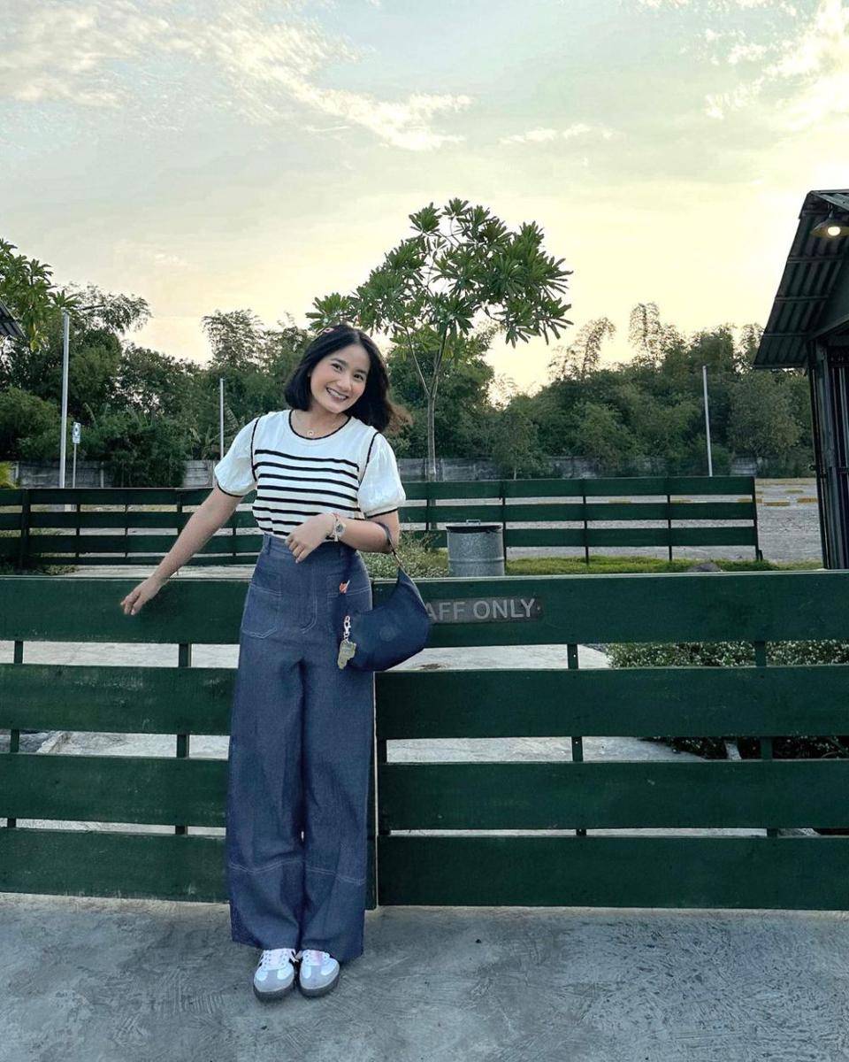 referensi outfit motif stripe ala Jesica Ceren (instagram.com/jesicaceren)