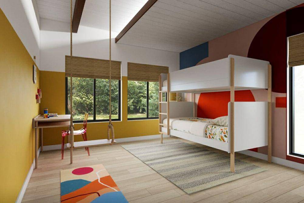 Lukisan mural pada kamar anak (decorilla.com)