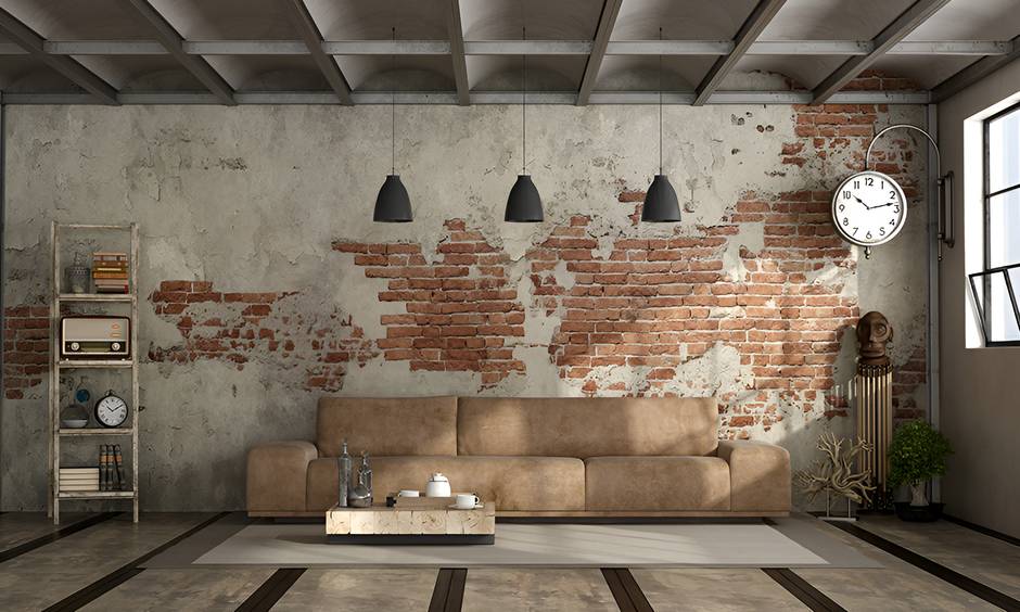 Living room bergaya rustic (designcafe.com)