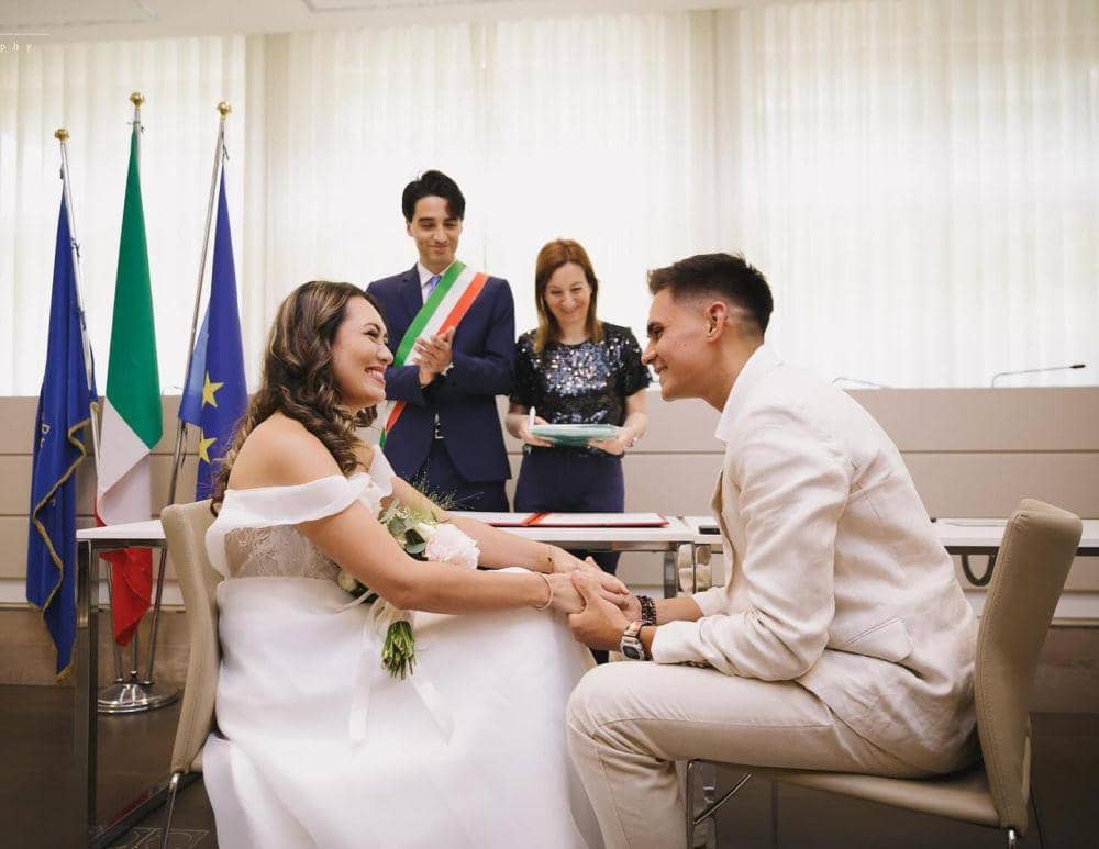 Gaya pernikahan Amanda Gonzales di Italia (instagram.com/gonzalezamanda10)