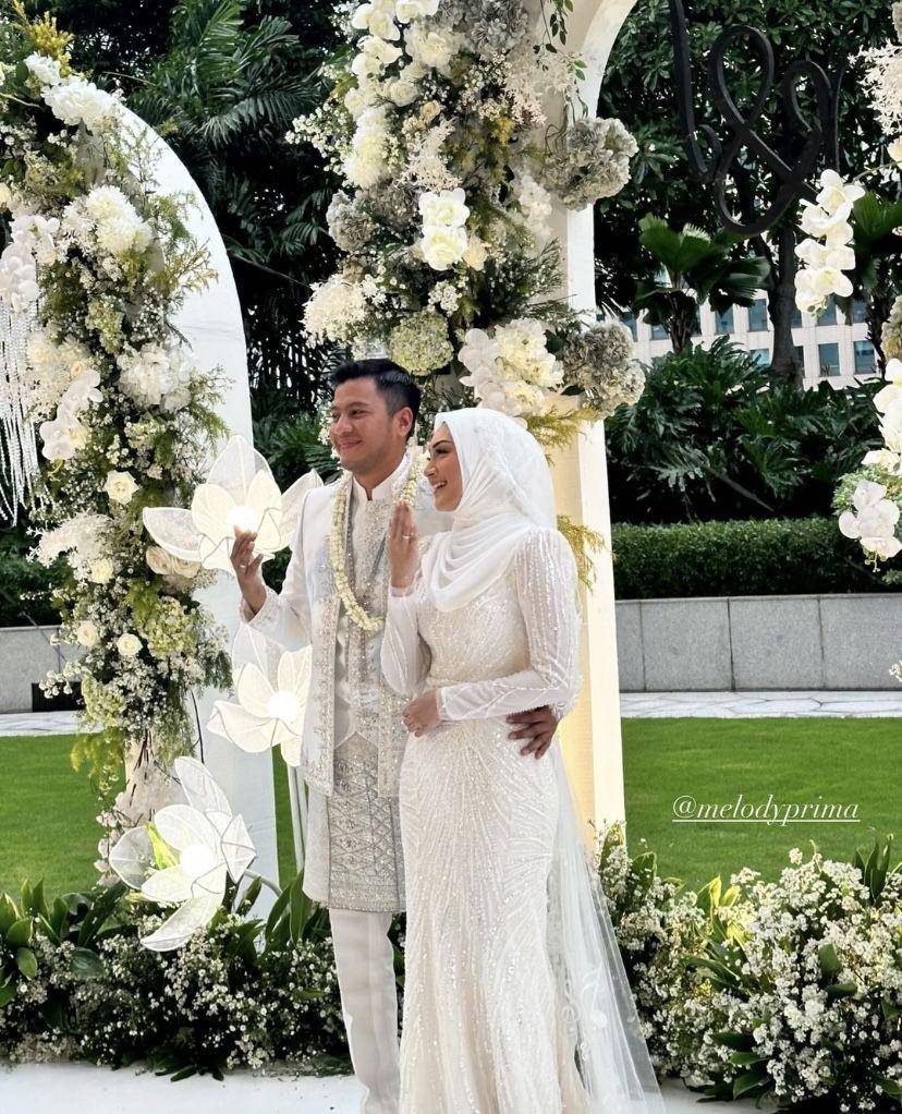 potret pernikahan Melody Prima dan Ilham Prawira (Instagram.com/_fadillatunisa)