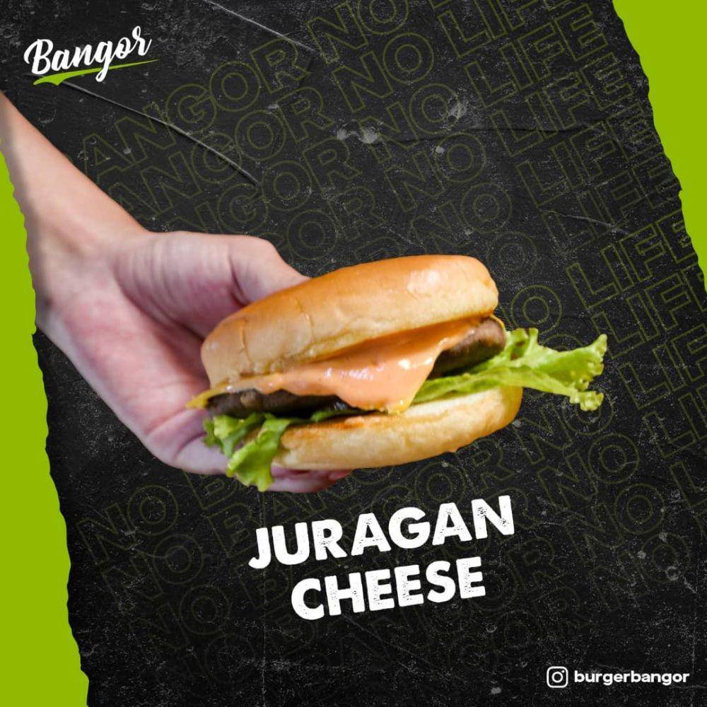 ilustrasi burger Juragan Cheese dari Burger Bangor (instagram.com/burgerbangor)