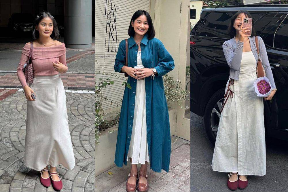 ide mix and match rok putih ala Jesica Ceren (instagram.com/jesicaceren)