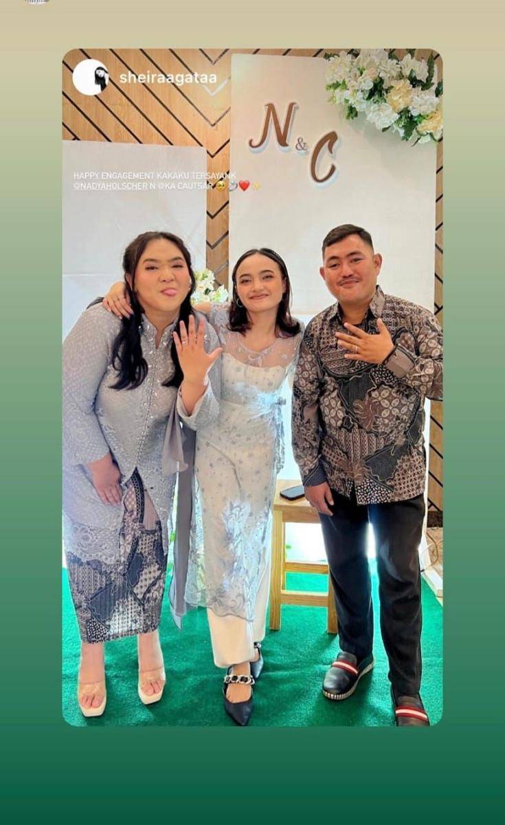 Gaya lamaran Nadya, adik Nathalie Holscher (instagram.com/nadyaholscher)