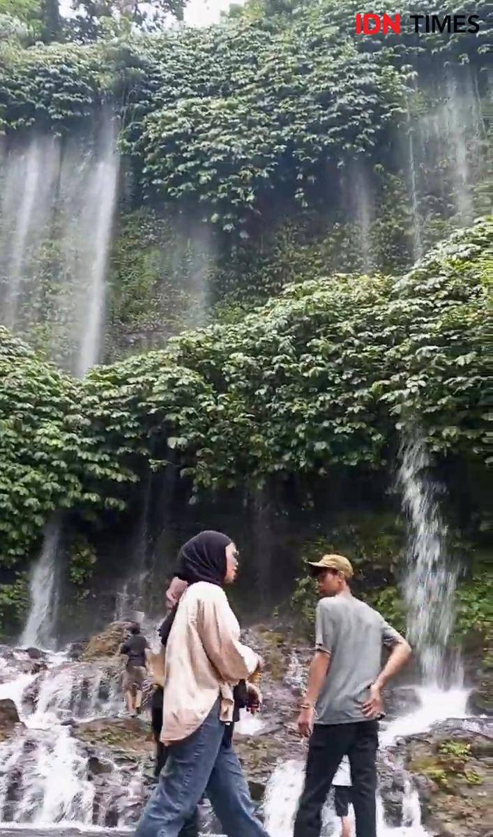 Air Terjun Benang Kelambu Desa Aik Berik. (IDN Times/Muhammad Nasir)