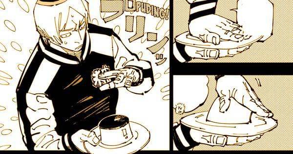 Amai membuat puding dari energi kutukannya ( Dok. Shueisha / Jujutsu Kaisen )