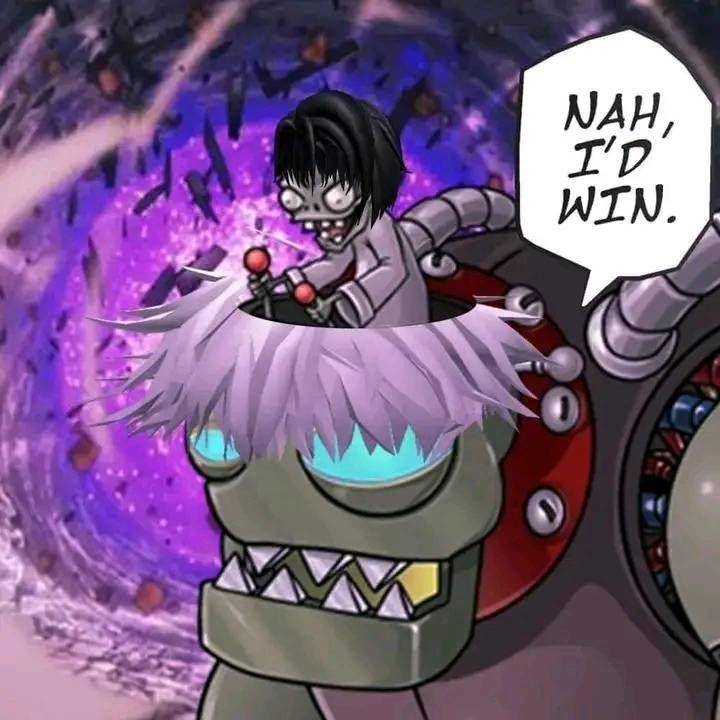 Parodi Yuta dan Gojo dari game Plantz vs Zombie ( Dok. facebook.com/Jhon Lester Torralba)