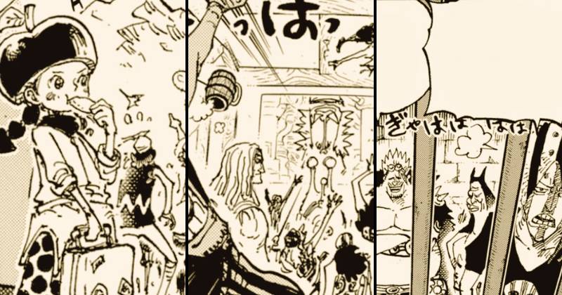 Berbagai kameo karakter di One Piece 1115. (mangaplus.shueisha.co.jp/One Piece)