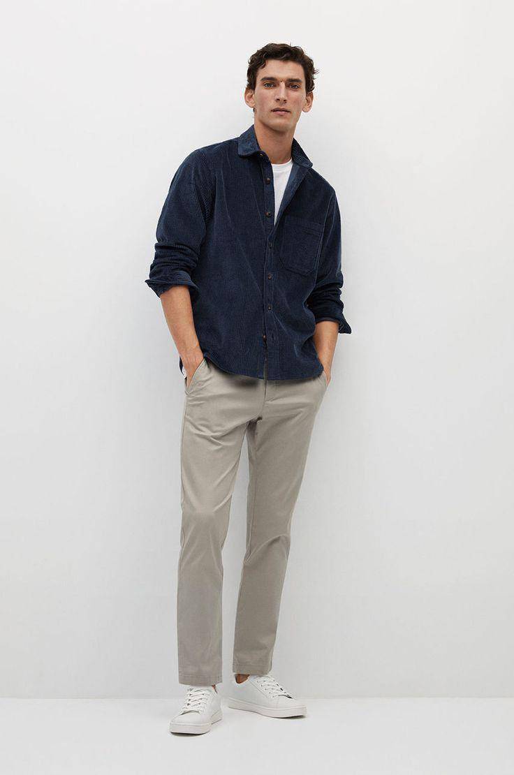 ilustrasi baju denim dengan celana abu-abu (Pinterest/ANSWER.com)