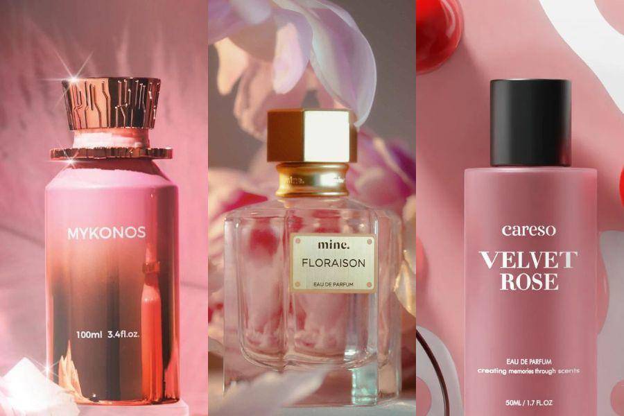 Rekomendasi parfum yang tahan lama. (instagram.com/careso.official | instagram.com/officialmykonos | shopee.co.id/Mine.Perfumery)