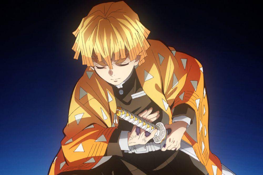 Zenitsu menggunakan Teknik Pernapasan Petir (dok. ufotable/Demon Slayer: Kimetsu no Yaiba)