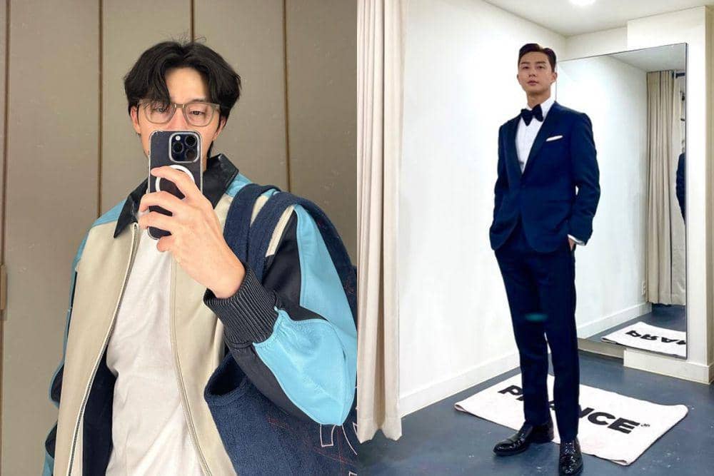 7 Ide Padu Padan Outfit Biru ala Park Seo Joon, Segar Sepanjang Hari!