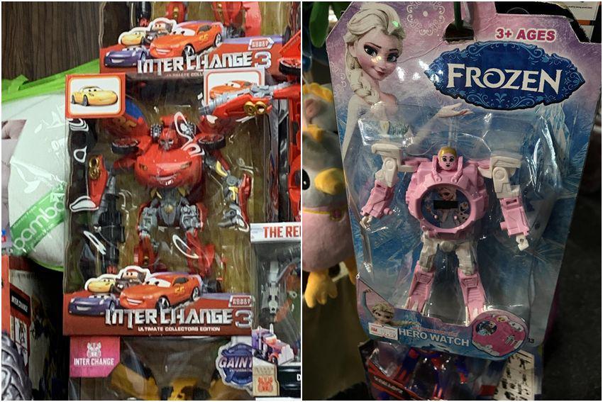 8 Mainan KW Optimus Prime, Digabung sama Elsa Frozen?
