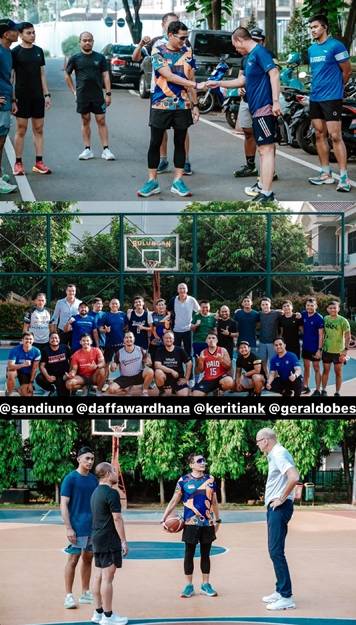 potret Daffa Wardhana lari pagi bareng Sandiaga Uno (instagram.com/daffawardhana)