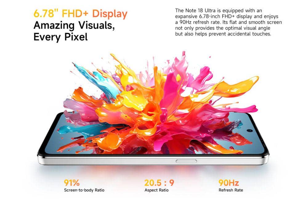 potret layar Ulefone Note 18 Ultra 5G (ulefone.com)