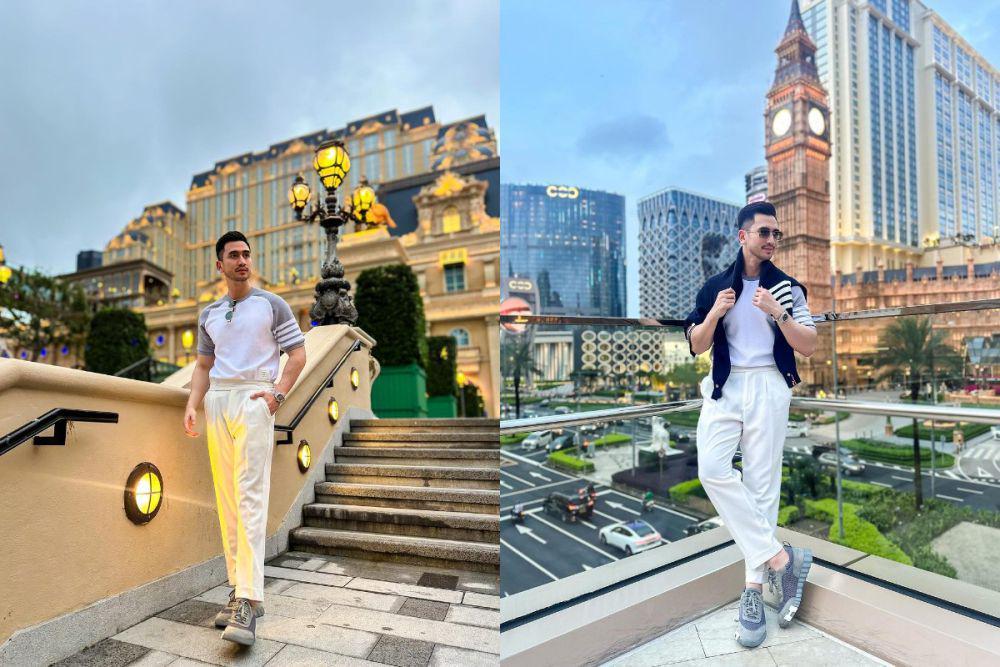 Momen Verrell Bramasta Pelesiran di Makau, Kunjungi Replika Big Ben