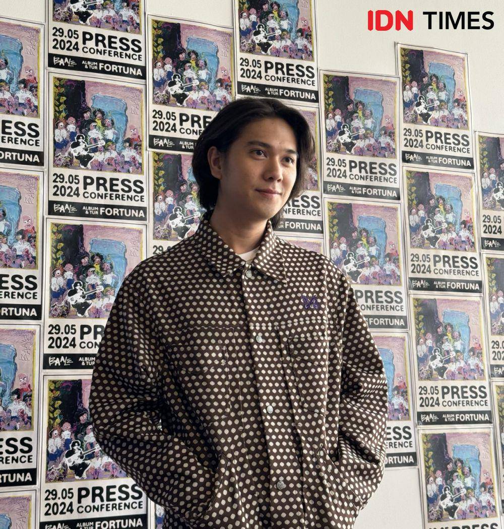 BAALE alias Iqbaal Ramadhan dalam konferensi pers pada Rabu (29/5/2024) (IDN Times/Elizabeth Chiquita)