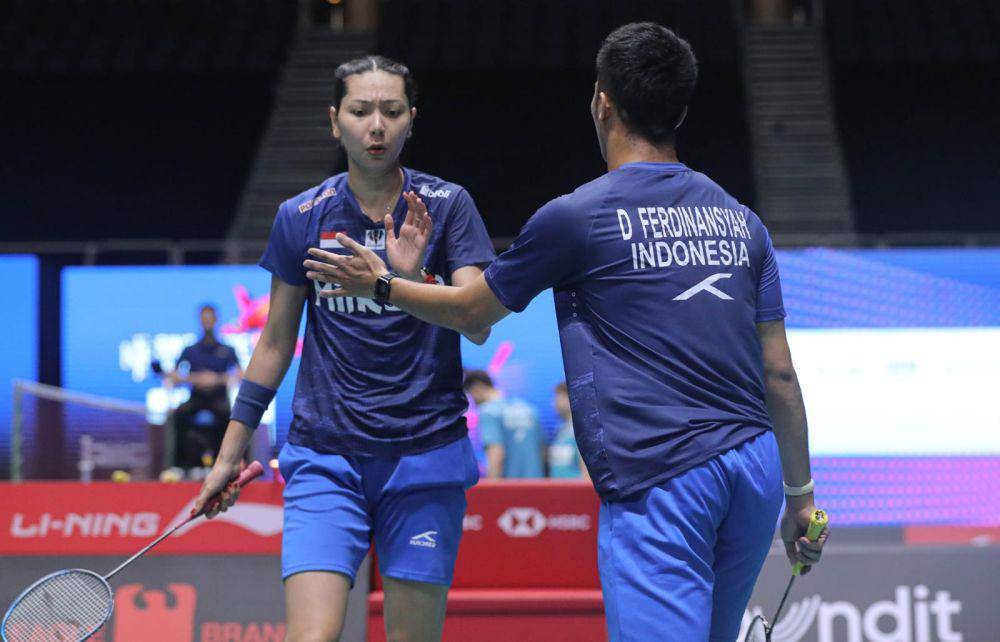 Dejan Ferdinansyah/Gloria Emanuelle Widjaja di 32 besar Singapore Open 2024 (dok. PP PBSI)