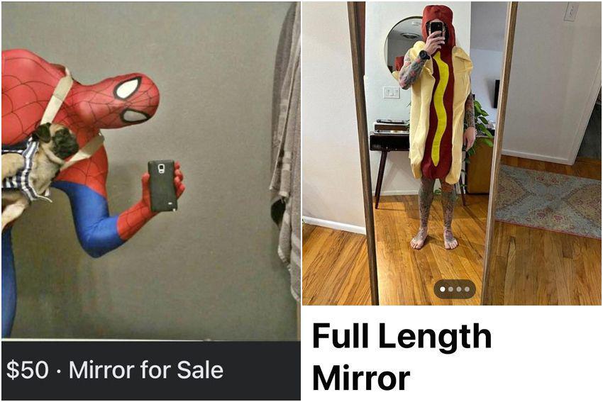 8 Momen Kocak Jual Cermin Pakai Kostum, Ada yang Cosplay Spider-Man!