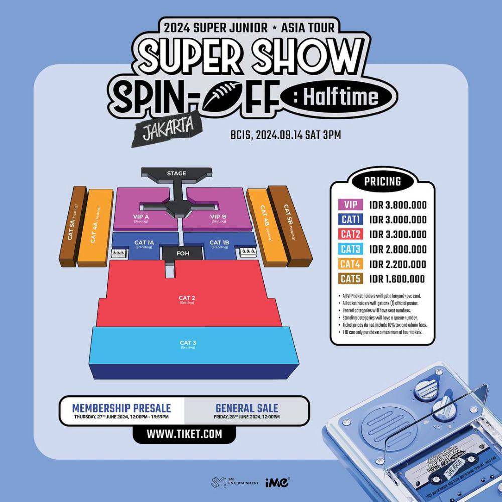 harga tiket konser Super Junior 2024 di Jakarta (instagram.com/ime_indonesia)