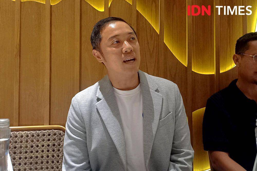 Chief Everywhere Officer Everywhere.id, Edy Sulistyo, di small group briefing konser virtual Maliq & D'Essentials bertajuk MALIQ Everywhere, Rabut (29/5/2024). (IDN Times/Ines Suseno)