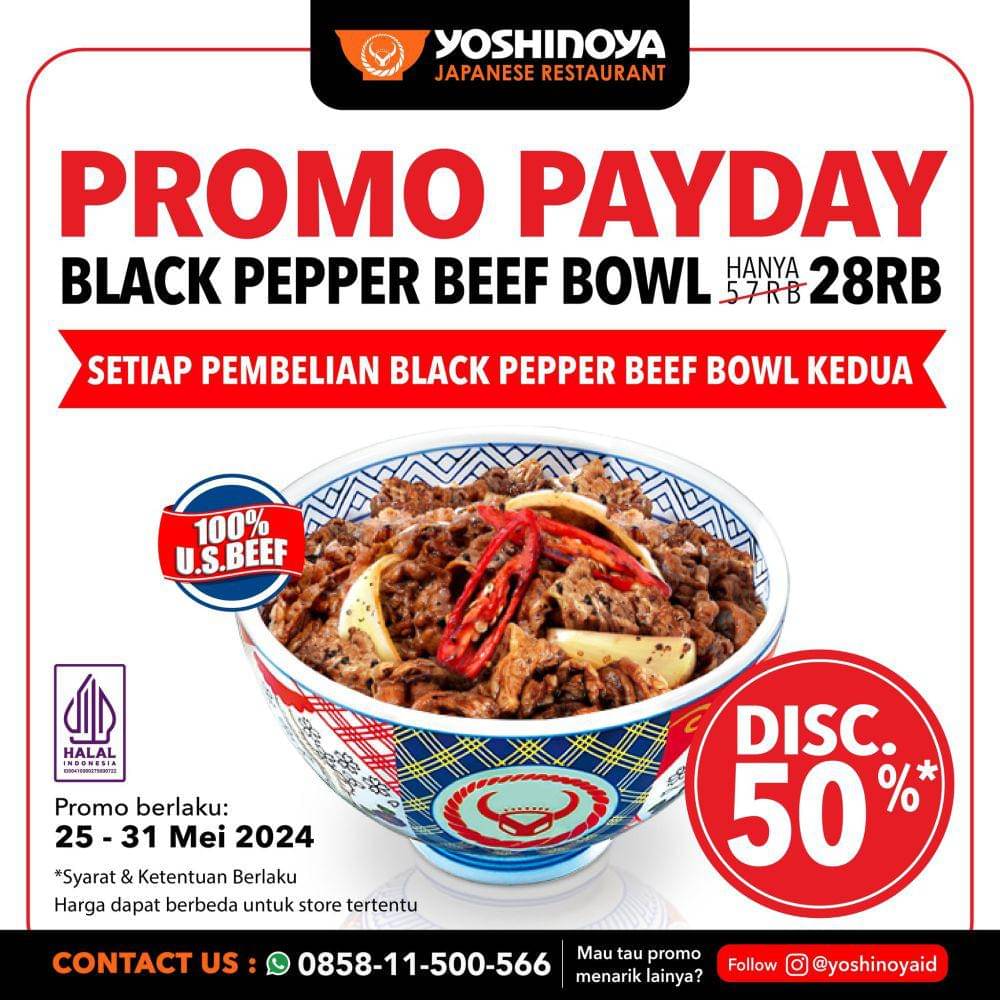 Promo Payday Yoshinoya Mei 2024 (instagram.com/yoshinoyaid)