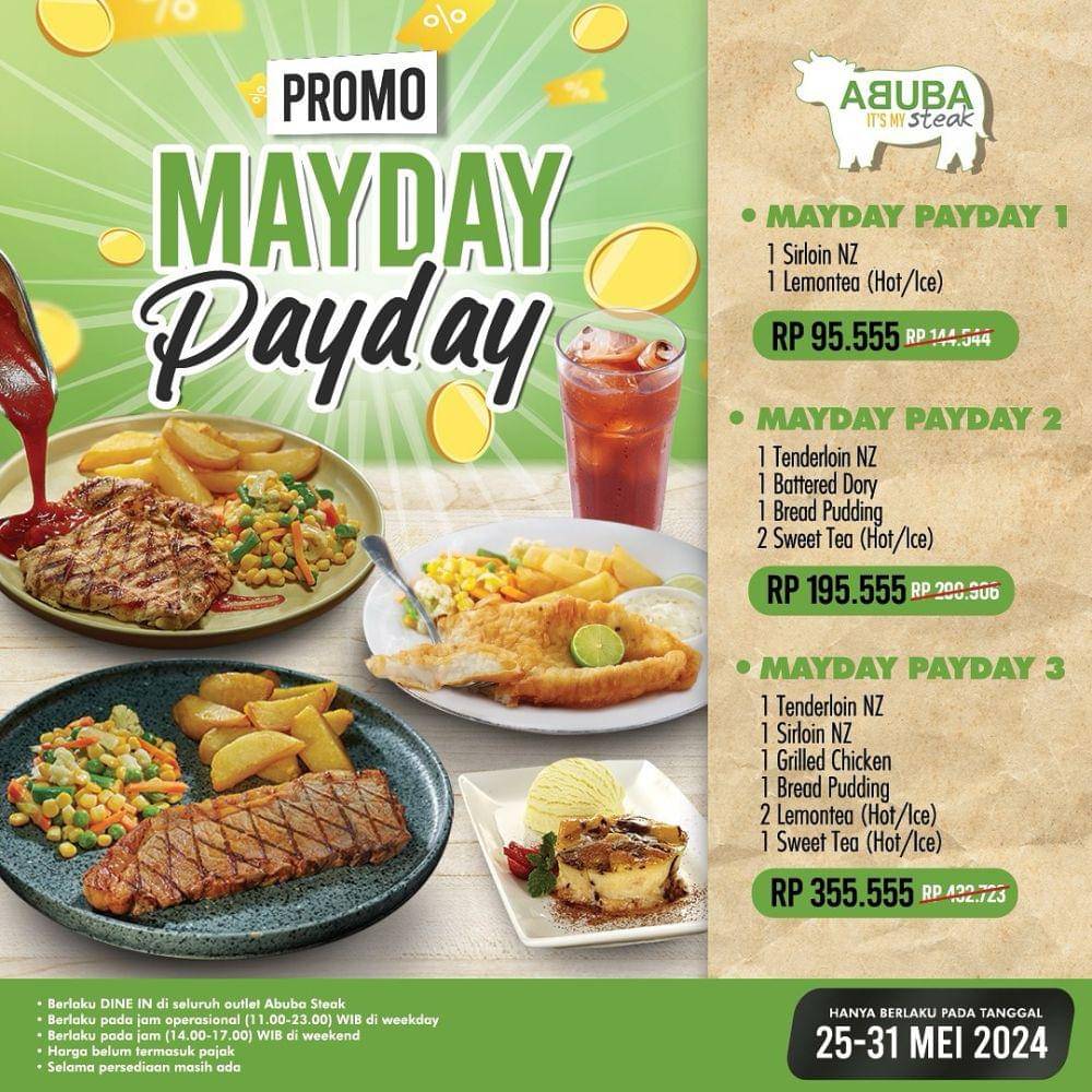Promo Payday Abuba Steak Mei 2024 (instagram.com/abubasteak_)