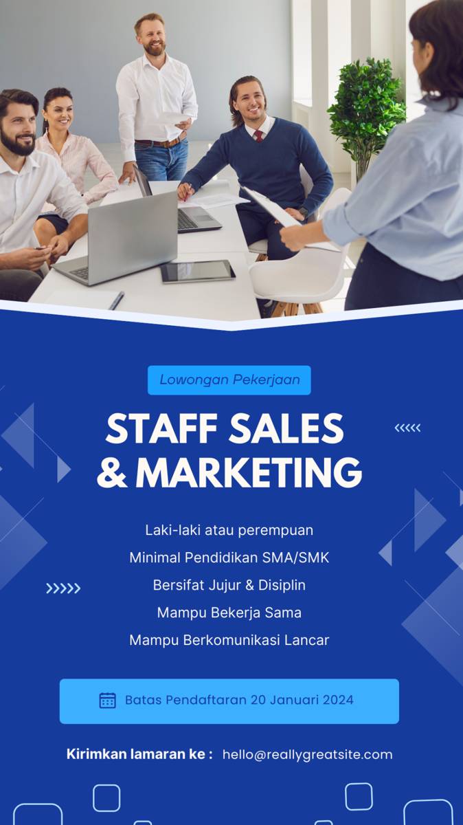 poster lowongan pekerjaan (canva.com/Basic Layout)