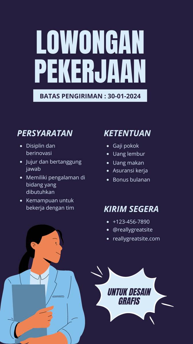 poster lowongan pekerjaan (canva.com/Mackenzie)