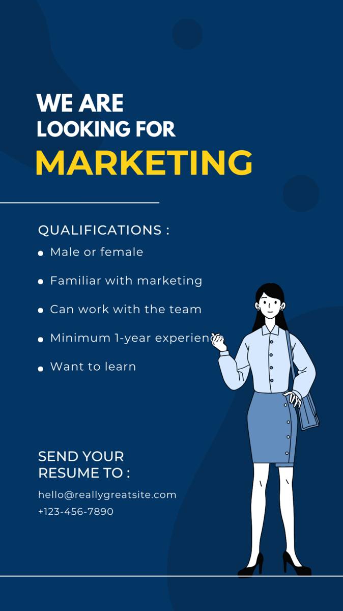 poster lowongan pekerjaan (canva.com/Grafikonteam)