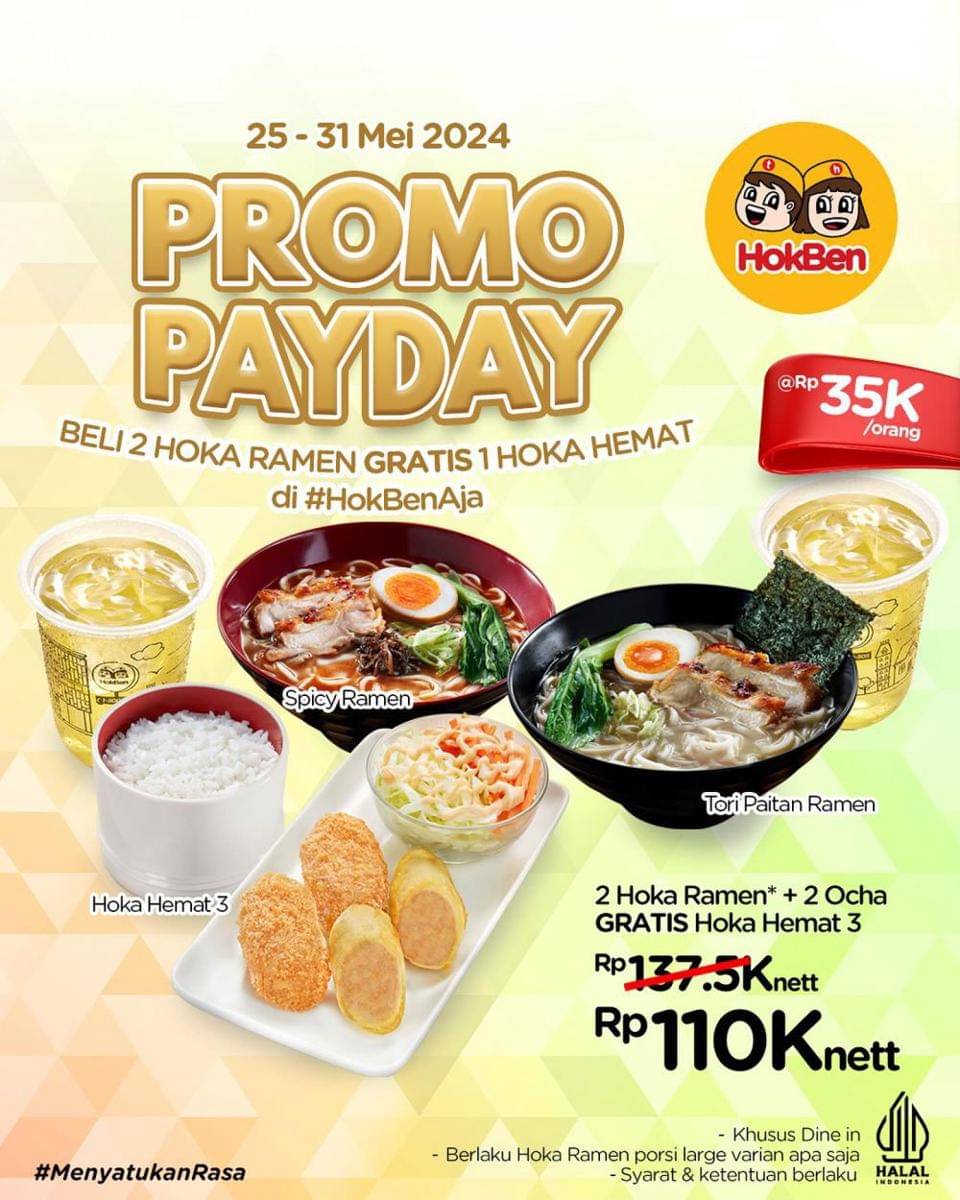 Promo Payday HokBen Mei 2024 (instagram.com/hokben_id)