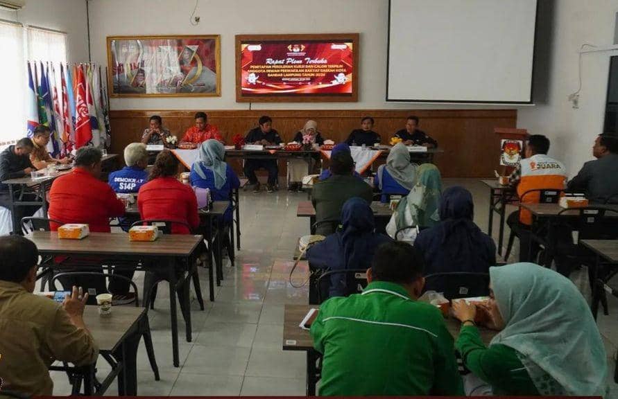 Rapat Pleno Terbuka hasil Pileg 2024 oleh KPU Kota Bandar Lampung. (Dok. KPU Bandar Lampung)