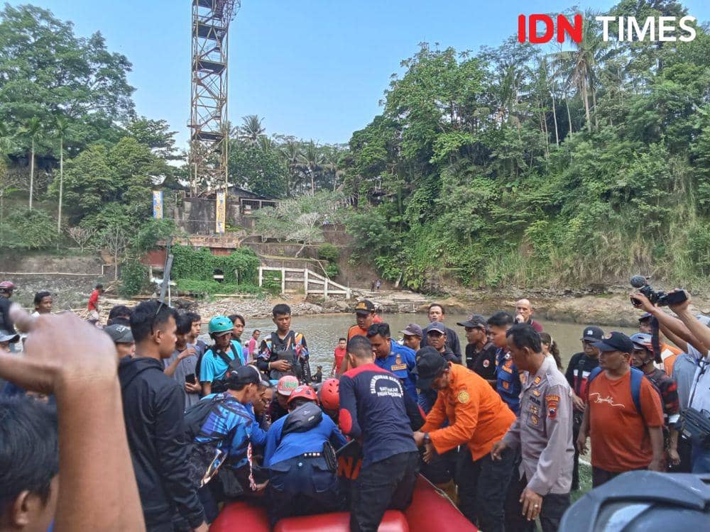 Santri Ponpes Darul Falah Tenggelam saat Rafting di Kali Elo Magelang