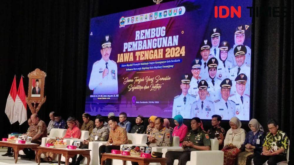 Acara Rembung Pembangunan Jateng 2024 di Taman Balekambang, Solo. (IDN Times/Larasati Rey)