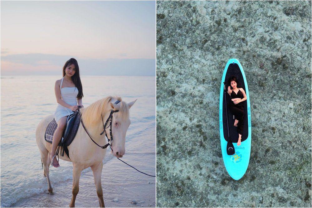10 Potret Fuji saat Liburan ke Gili, Penuh Pesona!