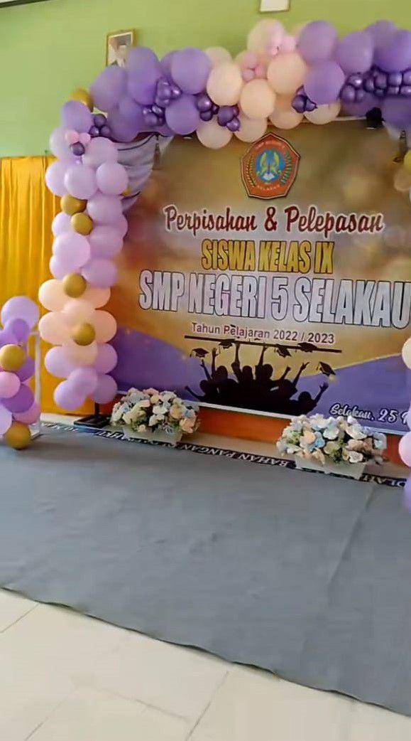 dekorasi perpisahan SD (tiktok.com/rapitapipi09)