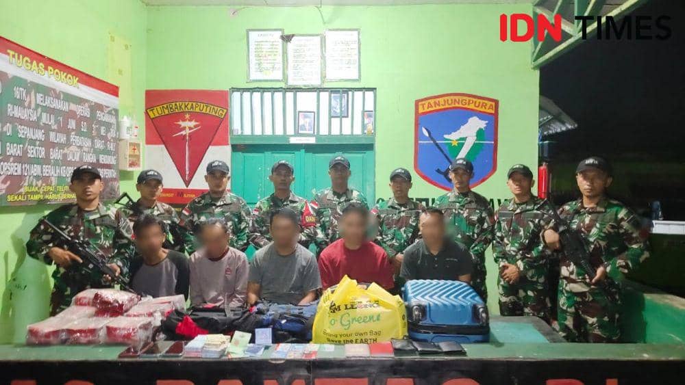 Pelaku dan barang bukti sabu dibawa ke Pontianak untuk dilakukan pemeriksaan. (IDN Times/istimewa).