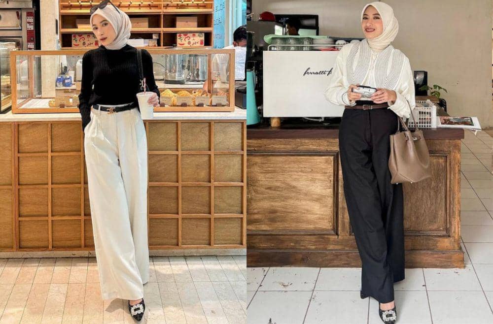 11 Inspirasi Styling Celana Kerja ala Rafika Rahma, Fashionable!