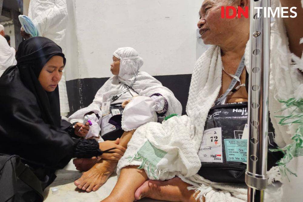 Jemaah haji di Masjidil Haram, Jumat (31/5/2024) dini hari. (IDN Times/Faiz Nashrillah)