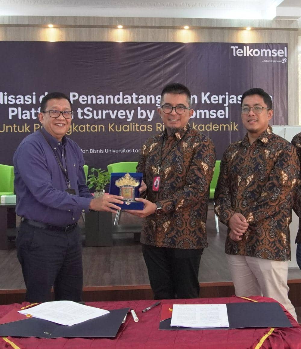Telkomsel Perluas Akses Platform tSurvey.id, Gandeng FEB Unila