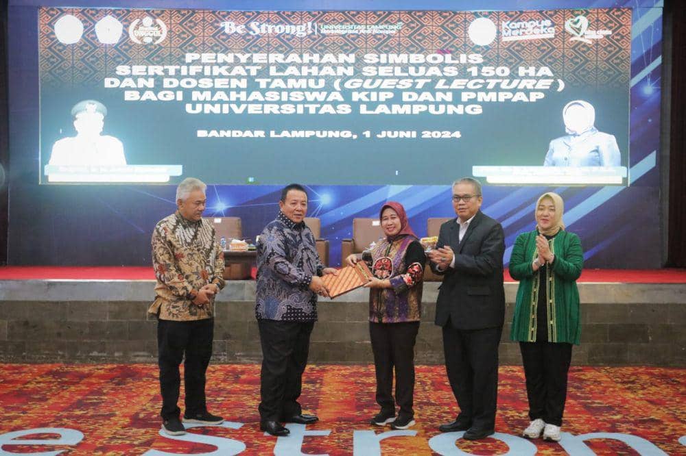 Hibah Tanah 150 Hektare ke Unila, Gubernur Lampung: Karena Rasa Cinta