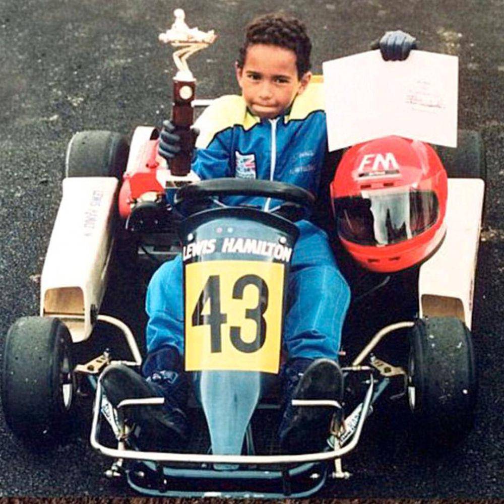Lewis kecil memenangkan posisi kedua kejuaraan go-kart nasional BRCA championship (twitter.com/melvillemckee)