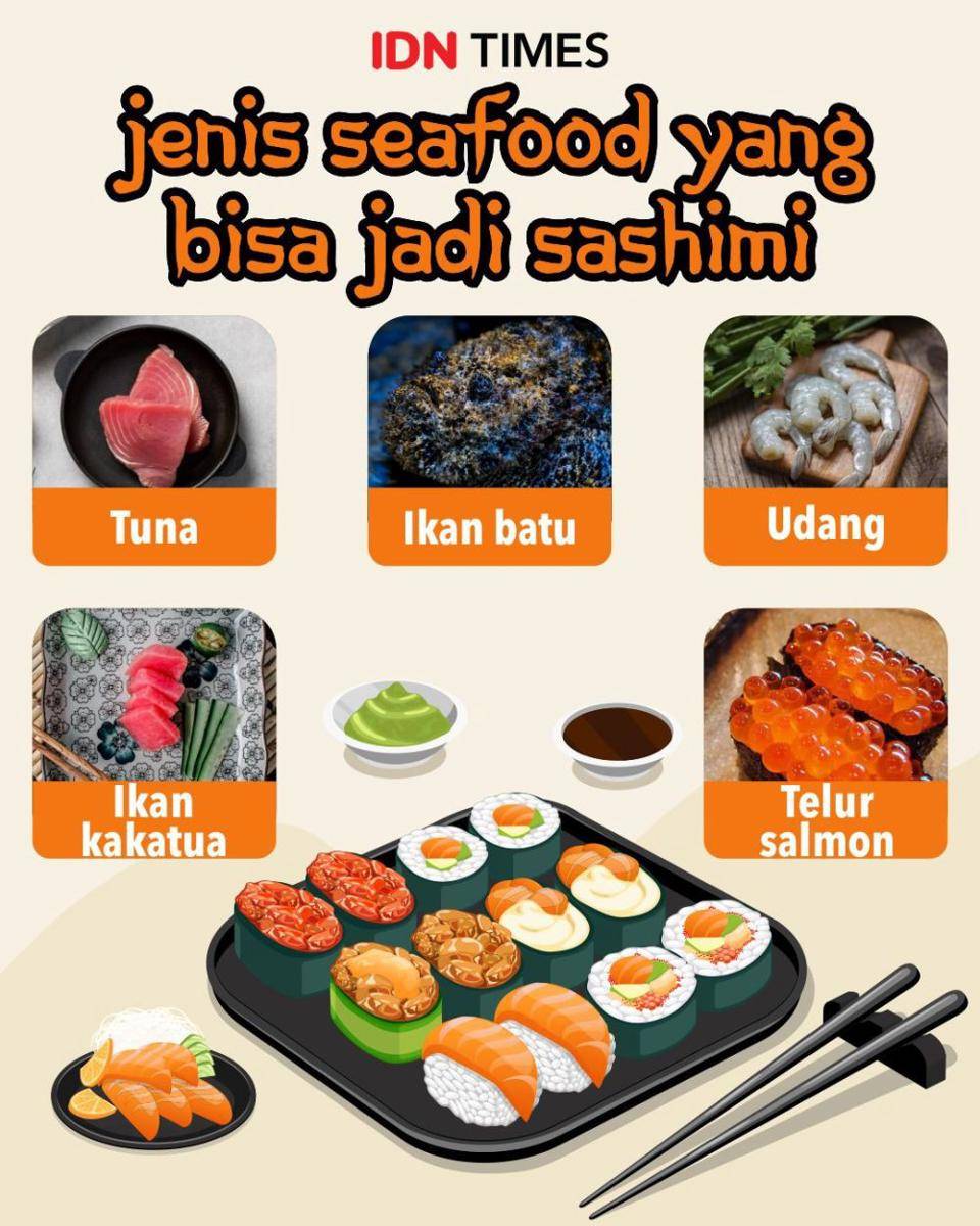 Infografis seafood yang enak untuk sashimi (IDN Times/Sukma Mardya Shakti)