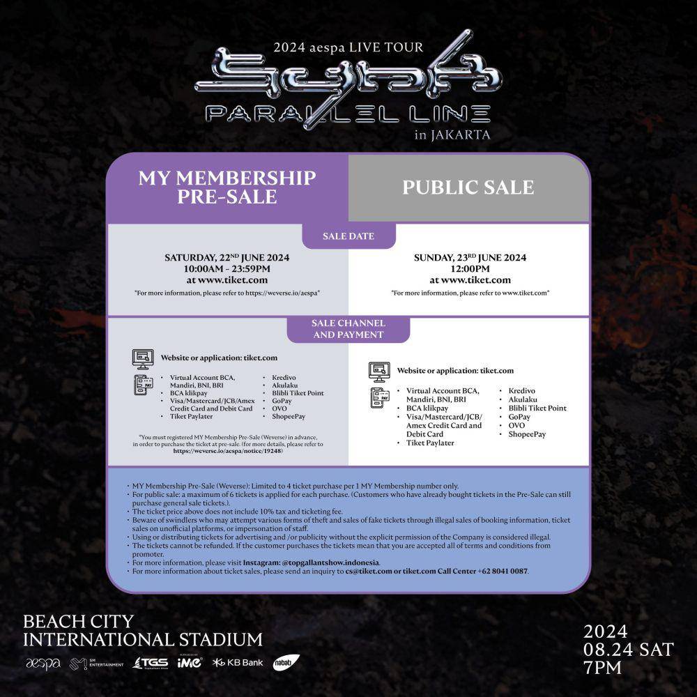 Cara beli tiket konser aespa Jakarta 2024 (X.com/ime_indonesia)
