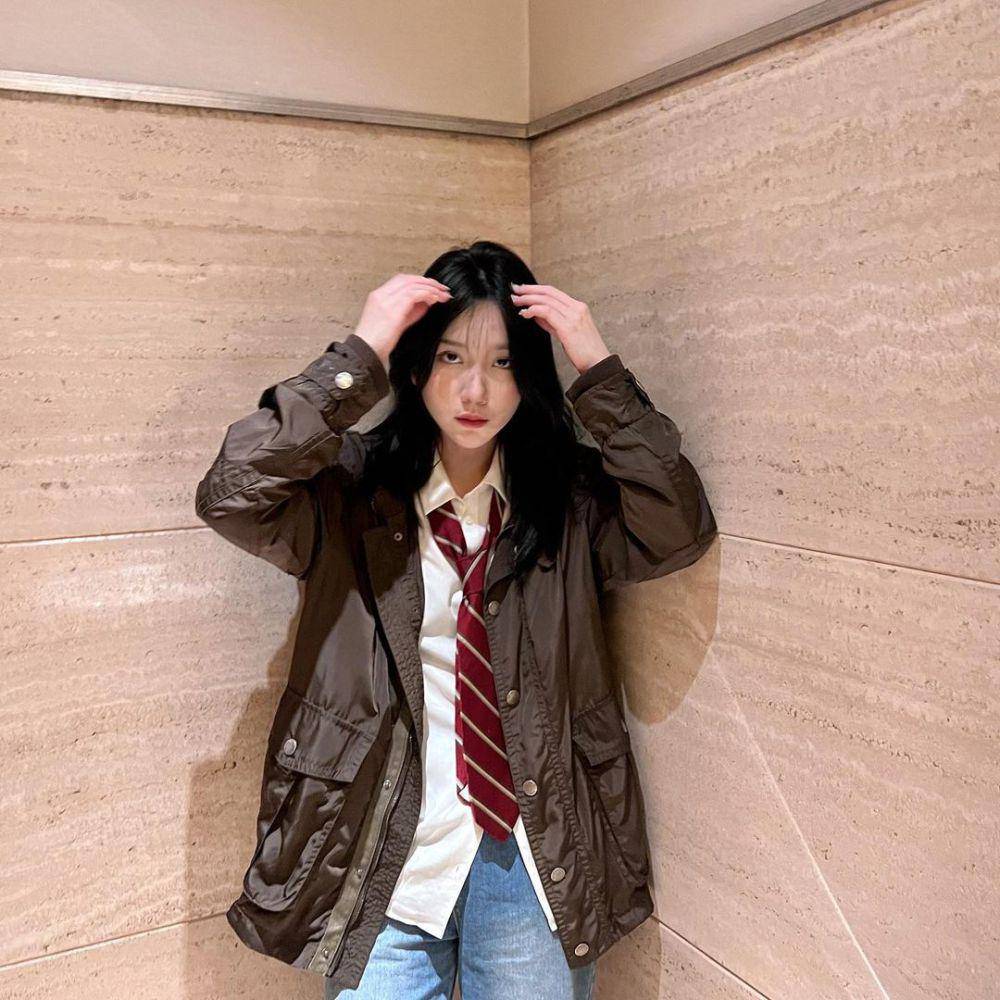 inspirasi layering outfit ala Marsha JKT48 (instagram.com/jkt48.marsha)