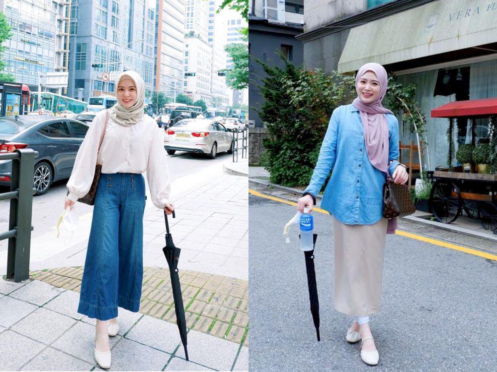 7 Ide Mix and Match Outfit Berbahan Denim ala Ayana Moon, Comfy