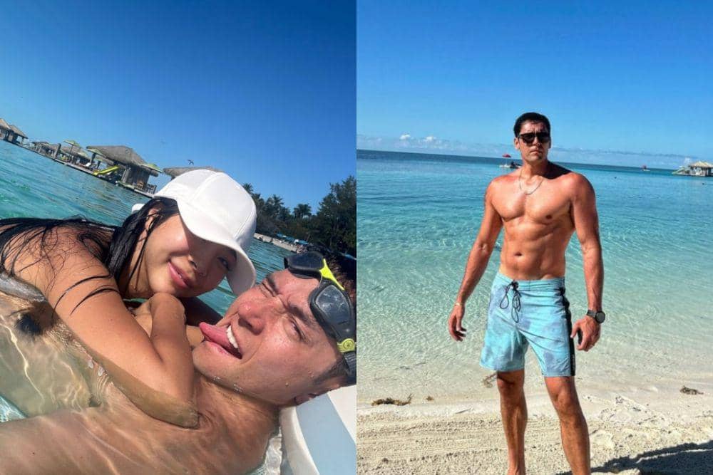 7 Potret Julien Kang Honeymoon Bareng Istri di Bahama, Hot!